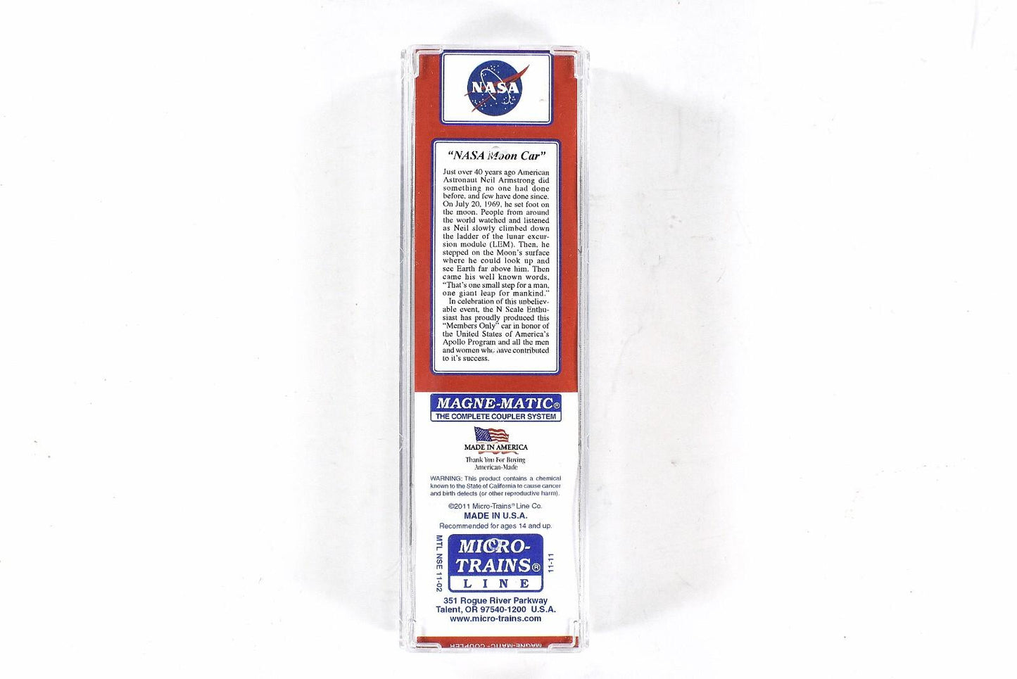 N Scale NASA ***APOLLO 11 MOON LANDING BOX CAR*** Micro Trains NSE 11-02 ***RARE