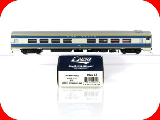 HO Scale **MISSOURI PACIFIC EAGLE* Cafe-Bar-Lounge #841 - Rapido 103063, Lighted