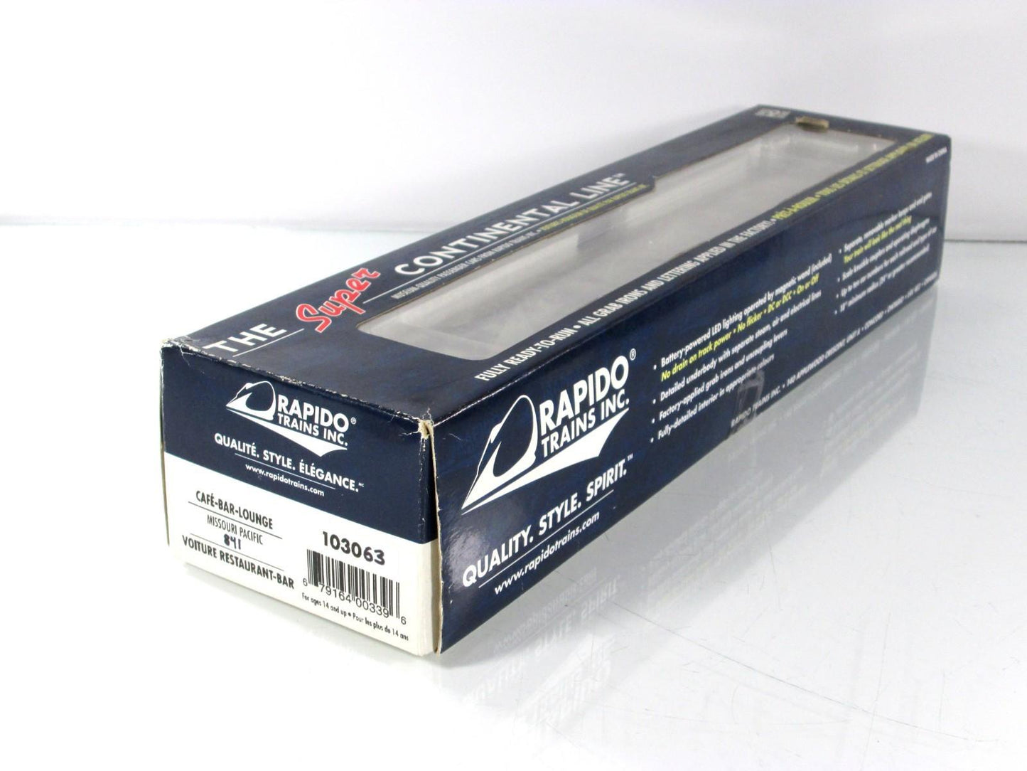 HO Scale **MISSOURI PACIFIC EAGLE* Cafe-Bar-Lounge #841 - Rapido 103063, Lighted