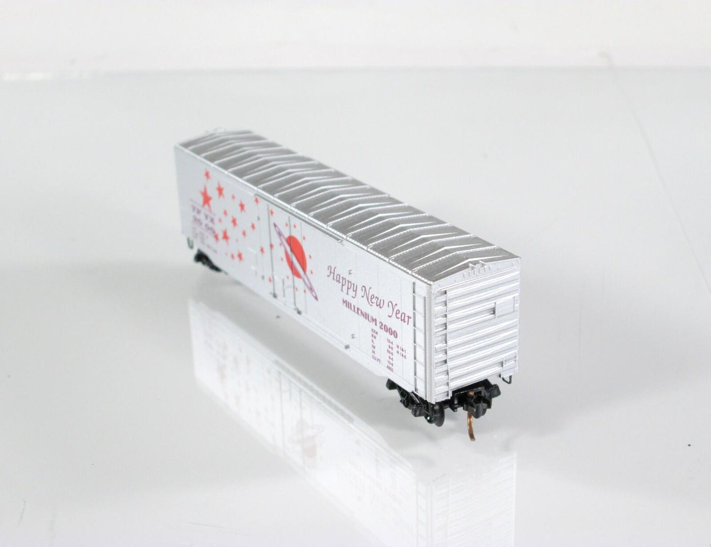 N Scale *HAPPY NEW YEAR* Millenium 2000 Box Car -Premiere Editions, MTL Cpl RARE