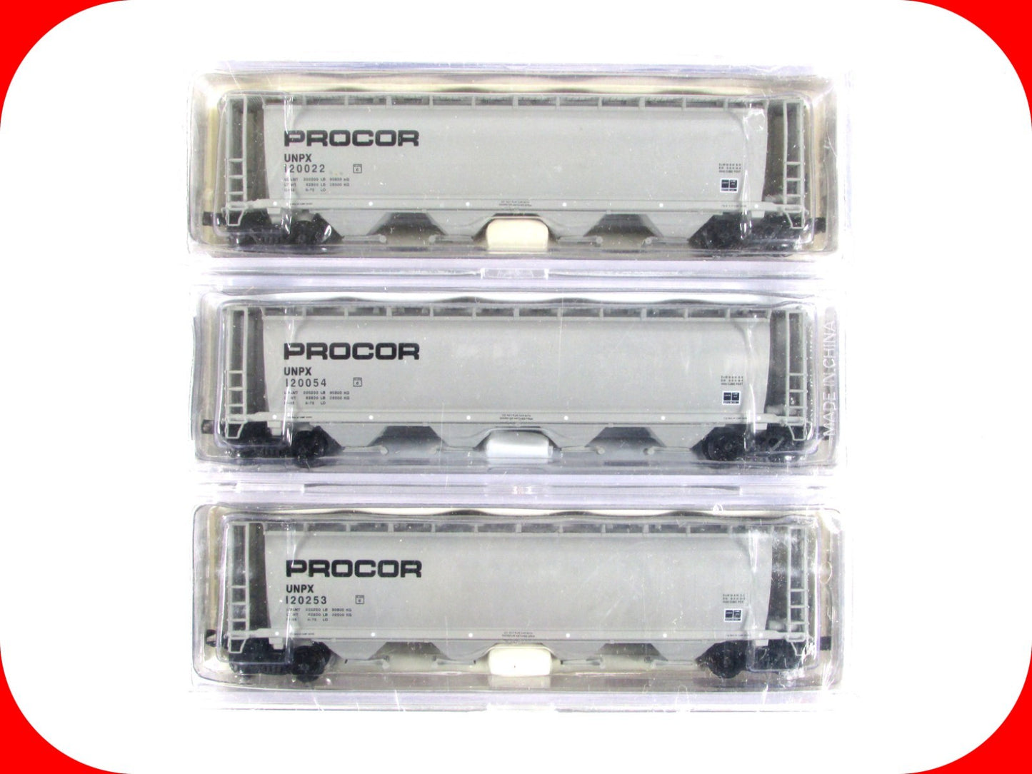 N Scale **PROCOR** Cylindrical Hopper 3-Set 2 - Intermountain PWRS Special *RARE