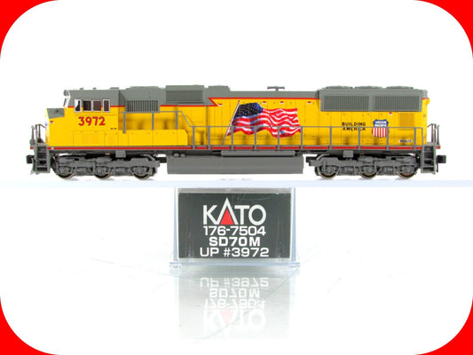 N Scale ***UNION PACIFIC*** SD70M Locomotive, UP 3972 ---- Kato 176-7504, w/ DCC