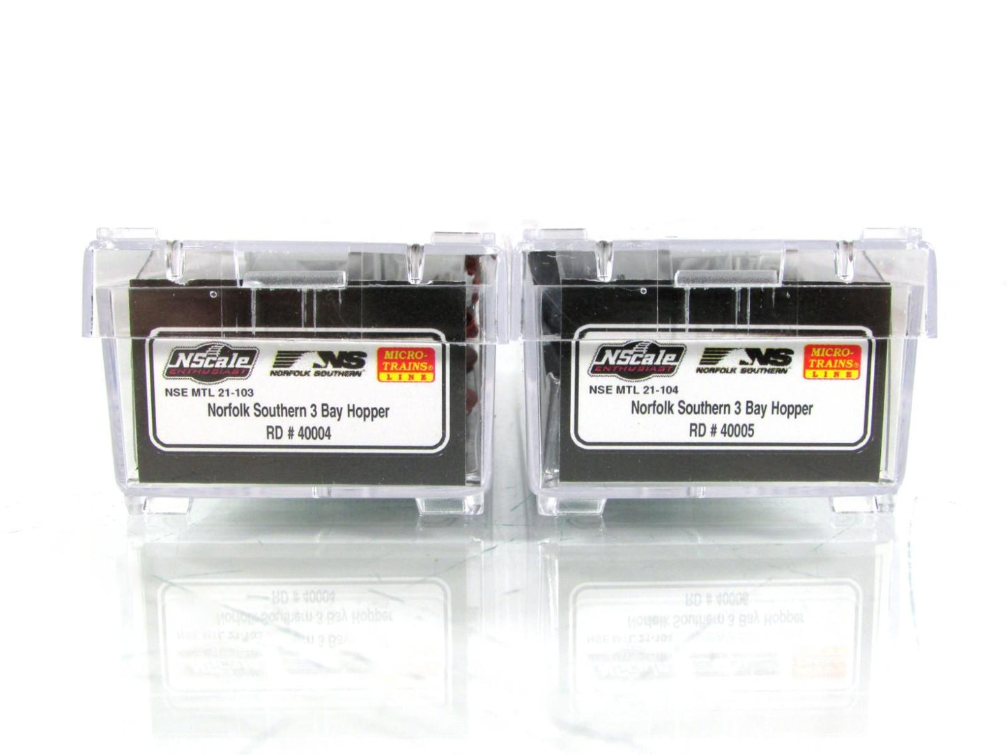 N Scale *NORFOLK SOUTHERN* Coal Hoppers, US Flag #40004,40005 -MTL Special *RARE