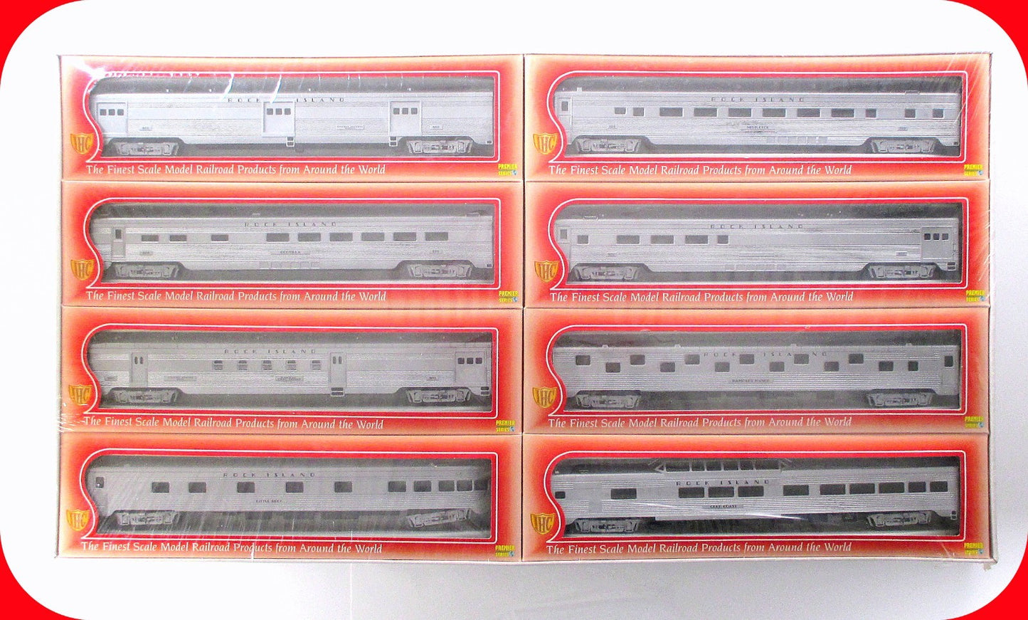 HO Scale **ROCK ISLAND** Rocky Mountain Rocket 8-Pack - IHC 47388, Knuckle Cplrs