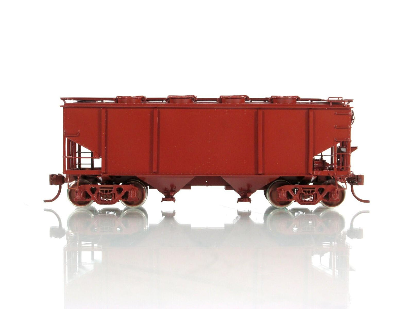 HO Scale BRASS ***GN, BN*** 2-Bay, 8-Hatch Sand Hopper Car - Overland 3075, Ajin
