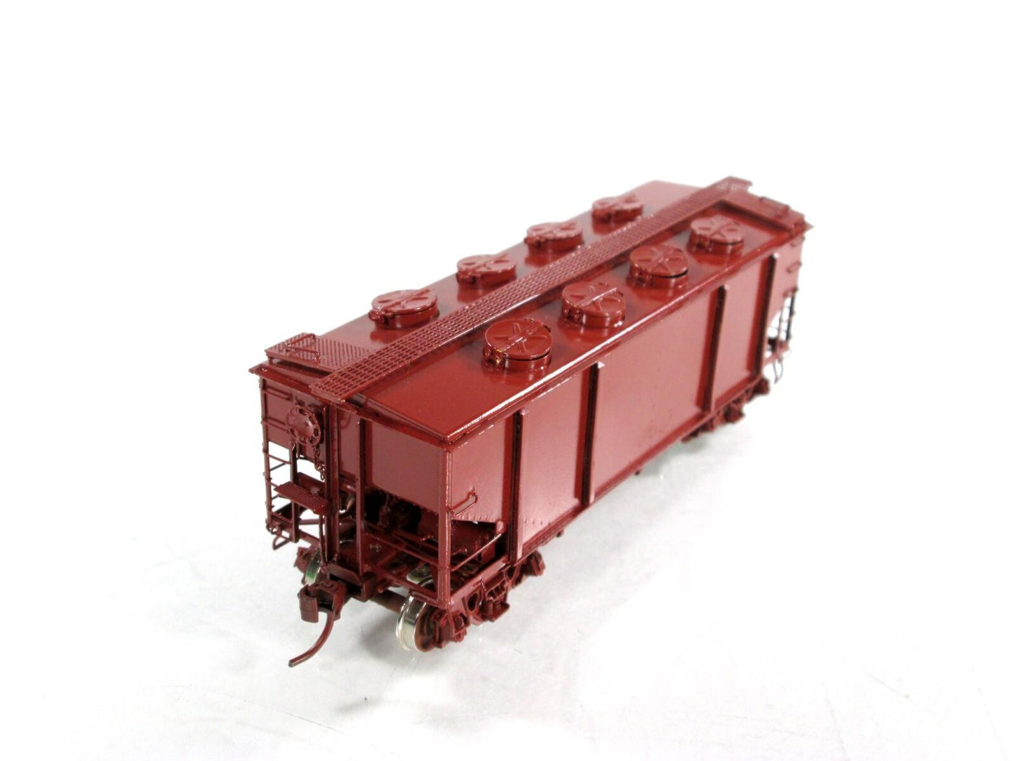 HO Scale BRASS ***GN, BN*** 2-Bay, 8-Hatch Sand Hopper Car - Overland 3075, Ajin