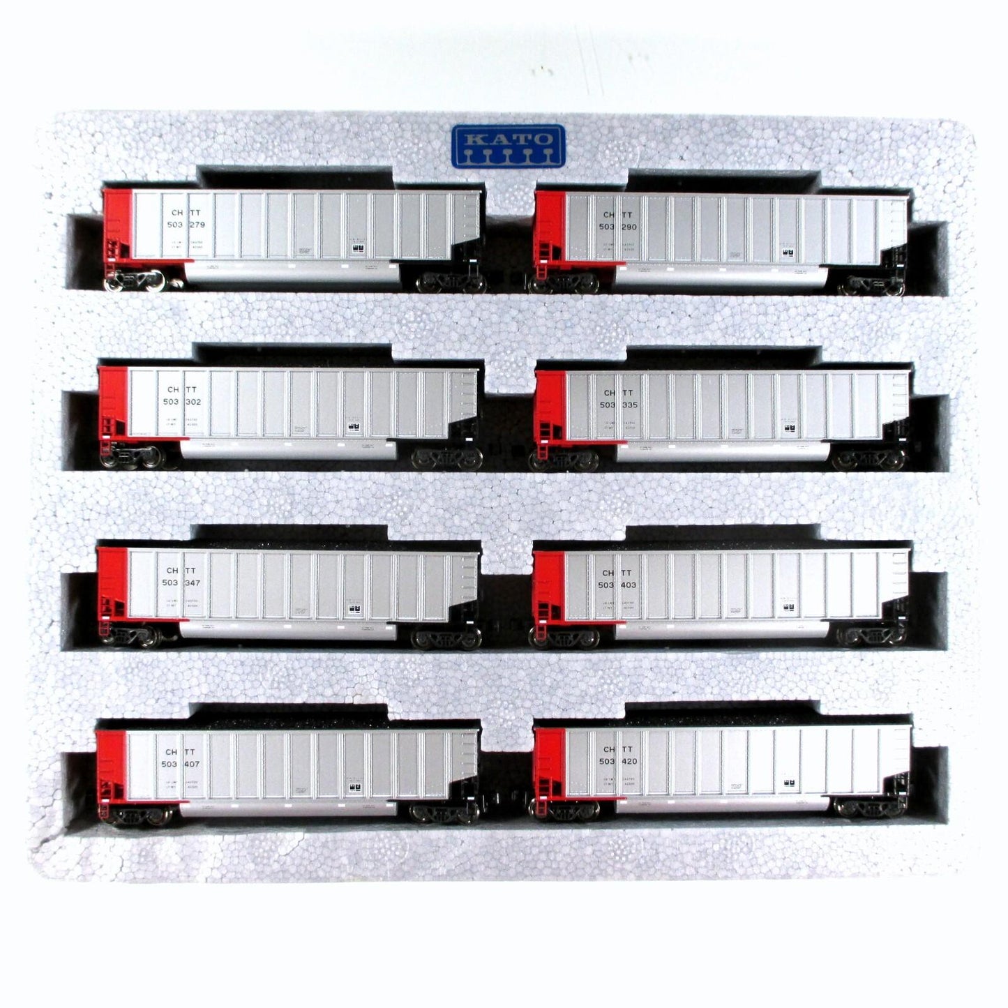 N Scale ***CHTT (MP/UP)*** BETHGON Coalporter 8-Car Set w/ Loads - Kato 106-4607
