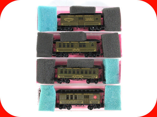 N Scale ***UNION PACIFIC*** Overton Old-Time Passenger Car 4-Pack --- Roundhouse