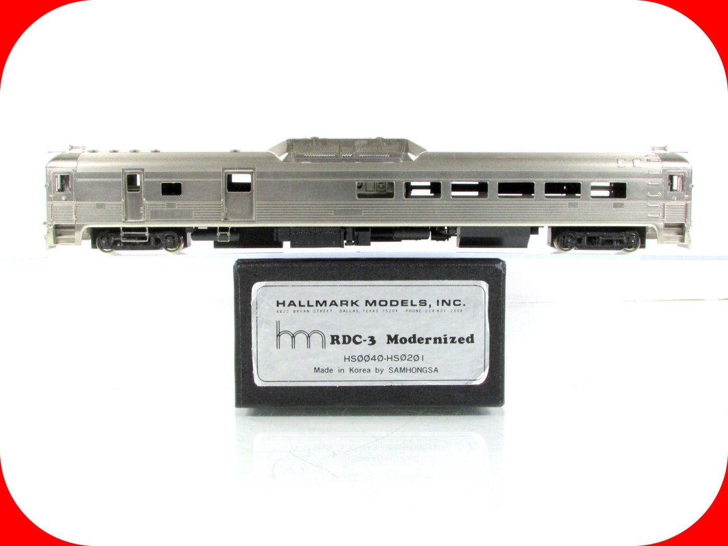 HO Scale BRASS **RDC-3 Modernized** Passenger Diesel Car -HALLMARK HS0040-HS0201