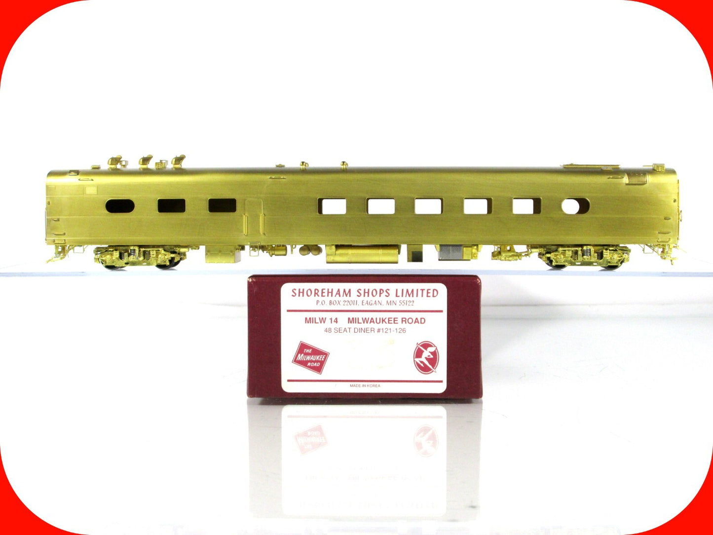 HO Scale BRASS *MILWAUKEE ROAD* HIAWATHA 48 Seat Diner #121-126 - Shoreham Shops