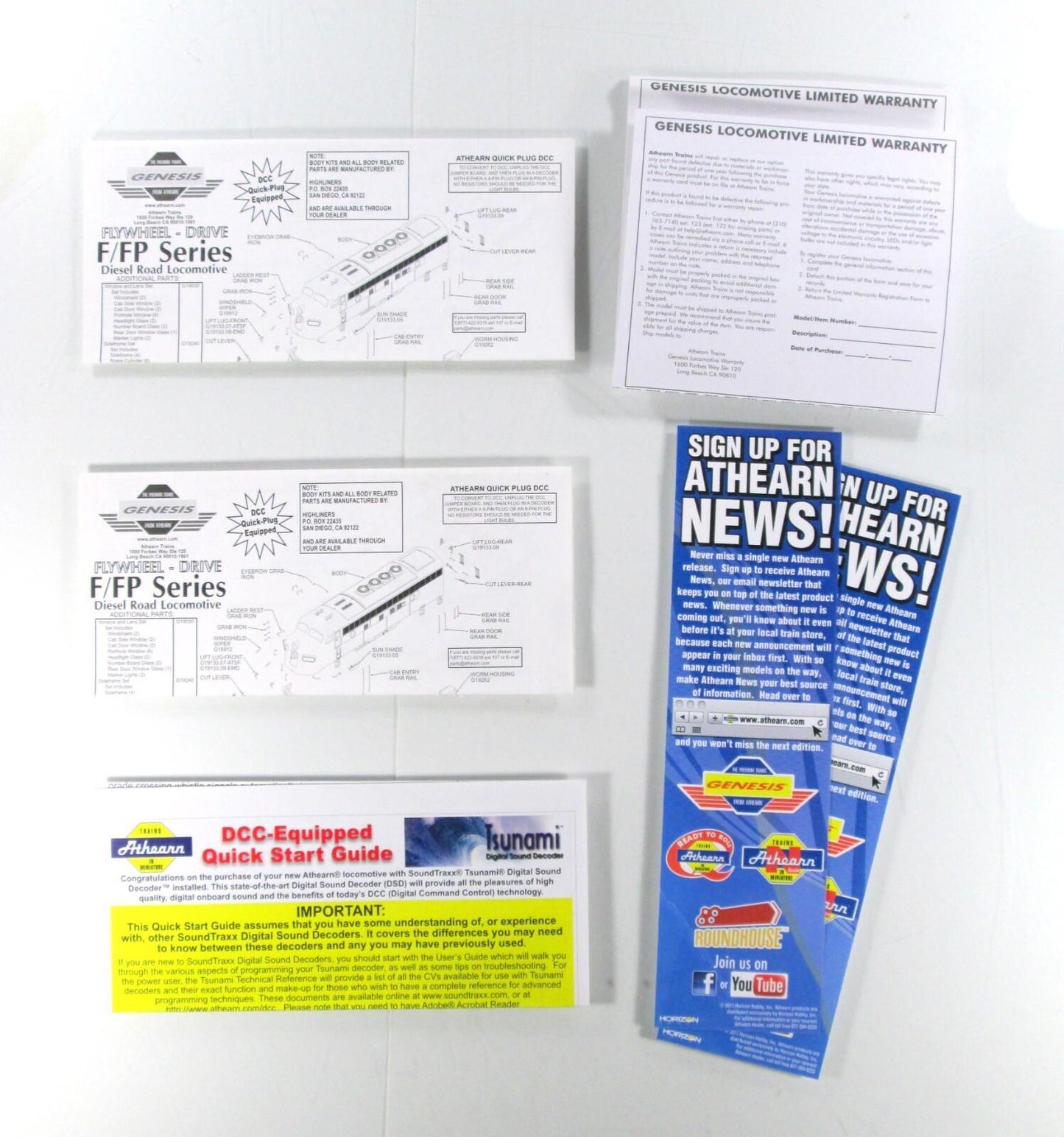 HO Scale **CB&Q*** F3A F3B Locomotive #9961 - Athearn G22625 --DCC Tsunami Sound