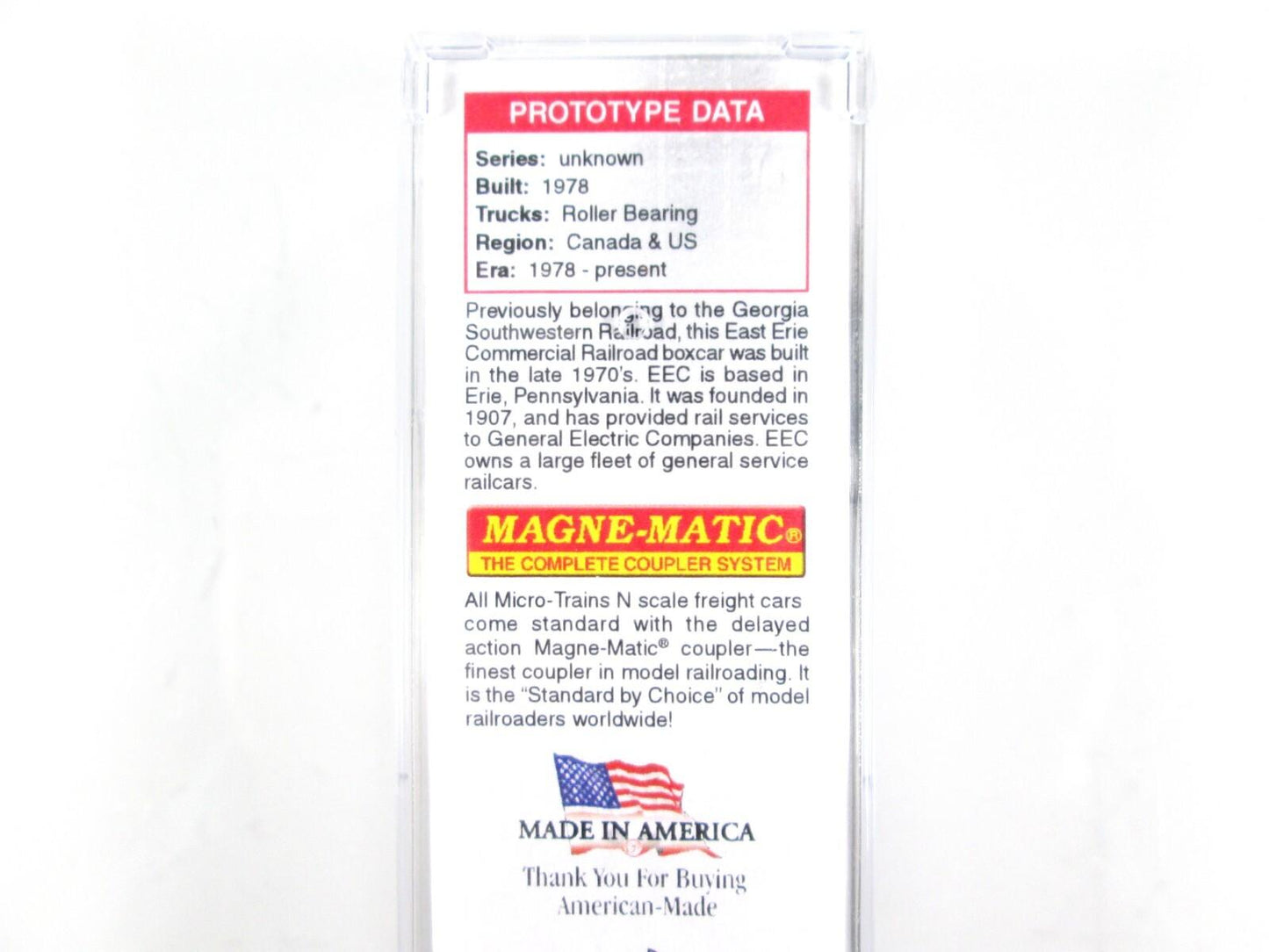N Scale **EAST ERIE COMMERCIAL*** Graffiti Box Car #1311 --Micro Trains 02544006