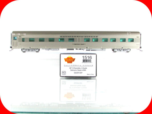 HO Scale ***WP CA ZEPHYR*** SILVER BAY Sleeper #866 ----- Broadway 1516, Lighted