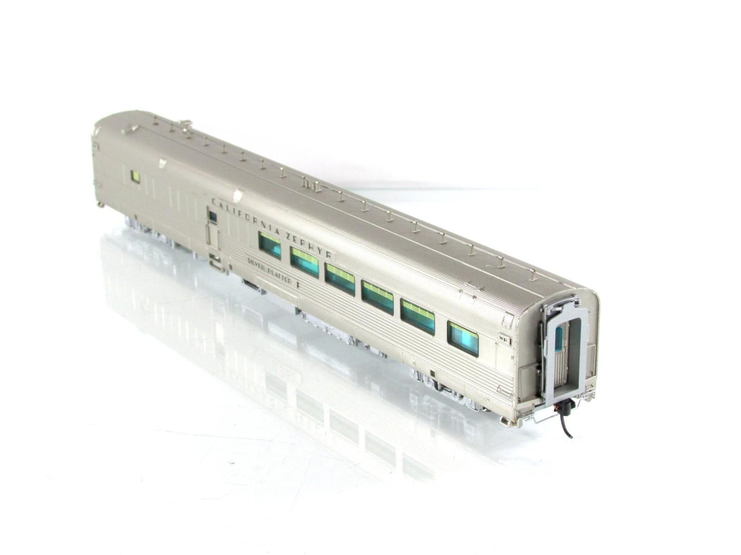 HO Scale **WP CA ZEPHYR** SILVER PLATTER Dining Car #842 - Broadway 528, Lighted