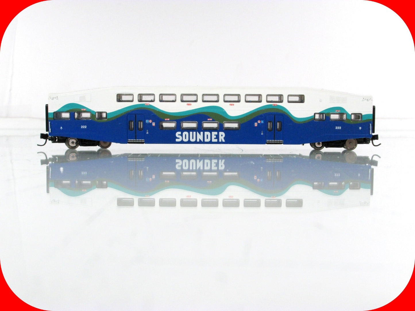N Scale **SEATTLE SOUNDER** Bombardier Commuter Coach Car #222 - Athearn 10163