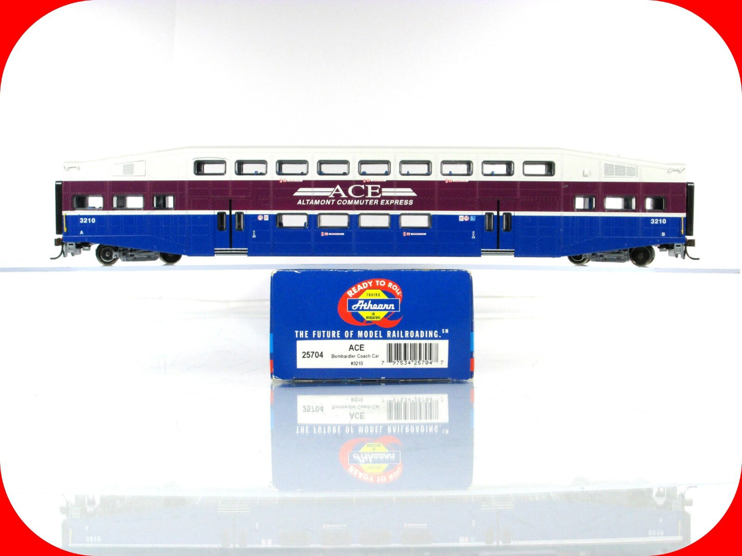 HO Scale ***ALTAMONT COMMUTER EXPRESS*** Bombardier Coach #3210 -- Athearn 25704