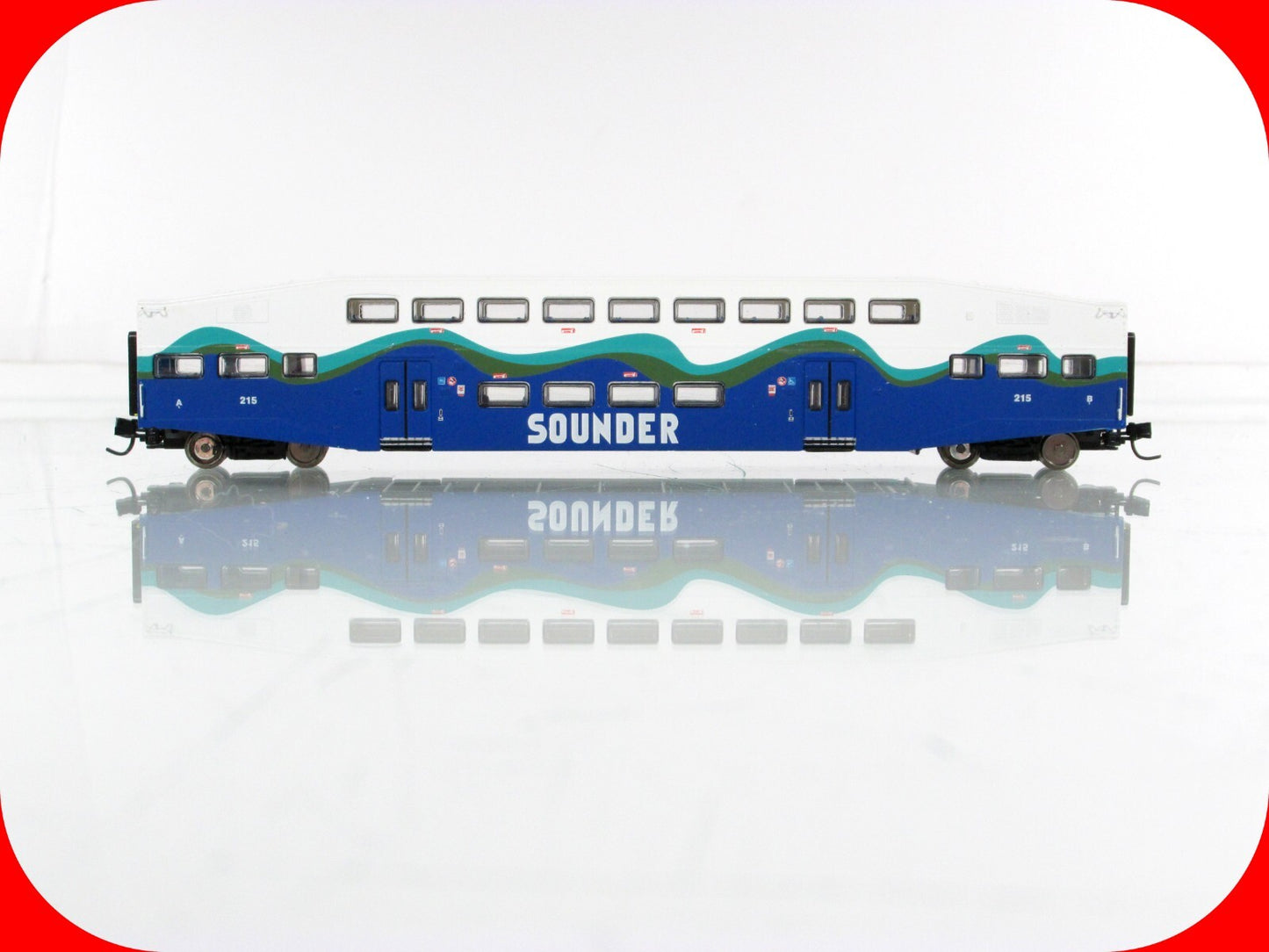 N Scale **SEATTLE SOUNDER** Bombardier Commuter Coach Car #215 - Athearn 10163