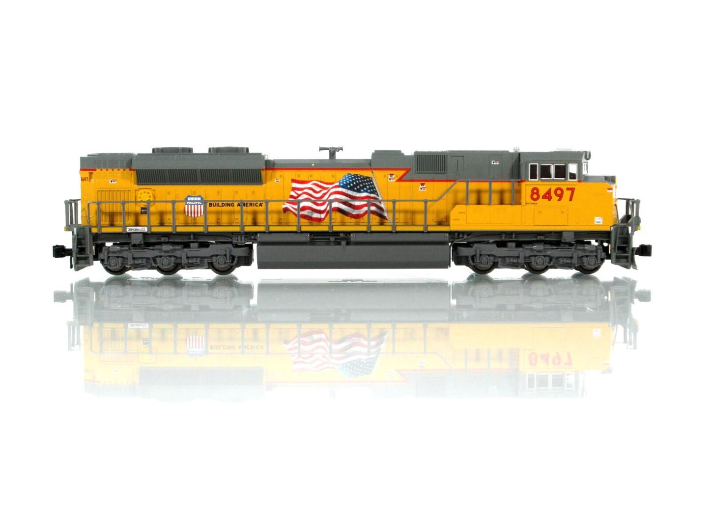 N Scale ***UNION PACIFIC*** SD70ACe, US Flag #8497 - Kato 176-8438, DCC LokSound