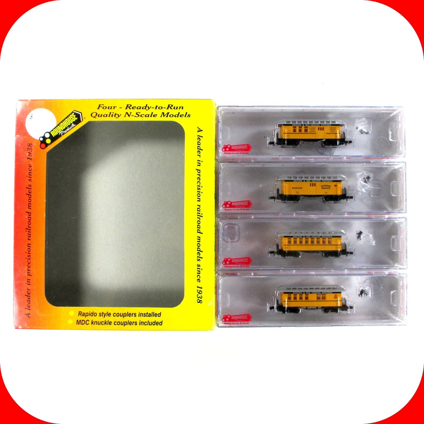N Scale ***DENVER RIO GRANDE WESTERN SILVERTON*** Overton Set - Roundhouse 89444