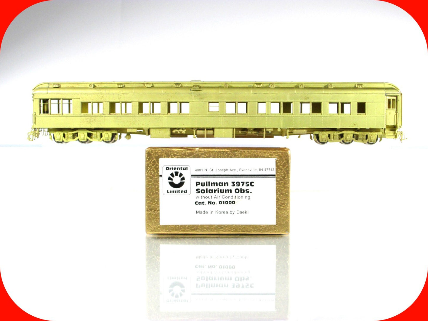 HO Scale BRASS ***SOLARIUM OBSERVATION** Pullman 3975C - Oriental-Daeki 01000 #1