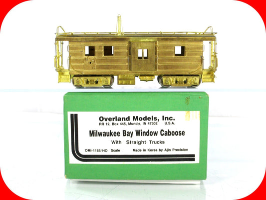 HO Scale BRASS ***Milwaukee Road*** Bay Window Caboose - Overland OMI-1185, Ajin