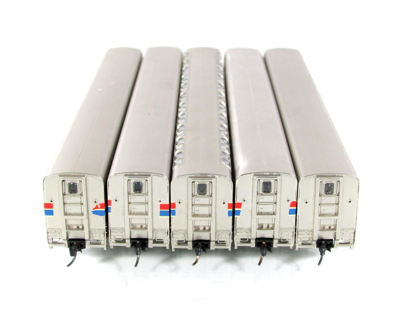 N Scale BRASS ***AMTRAK SUPERLINERS*** Bi-Level Passenger 5-Set --PFM, MTL Cplrs
