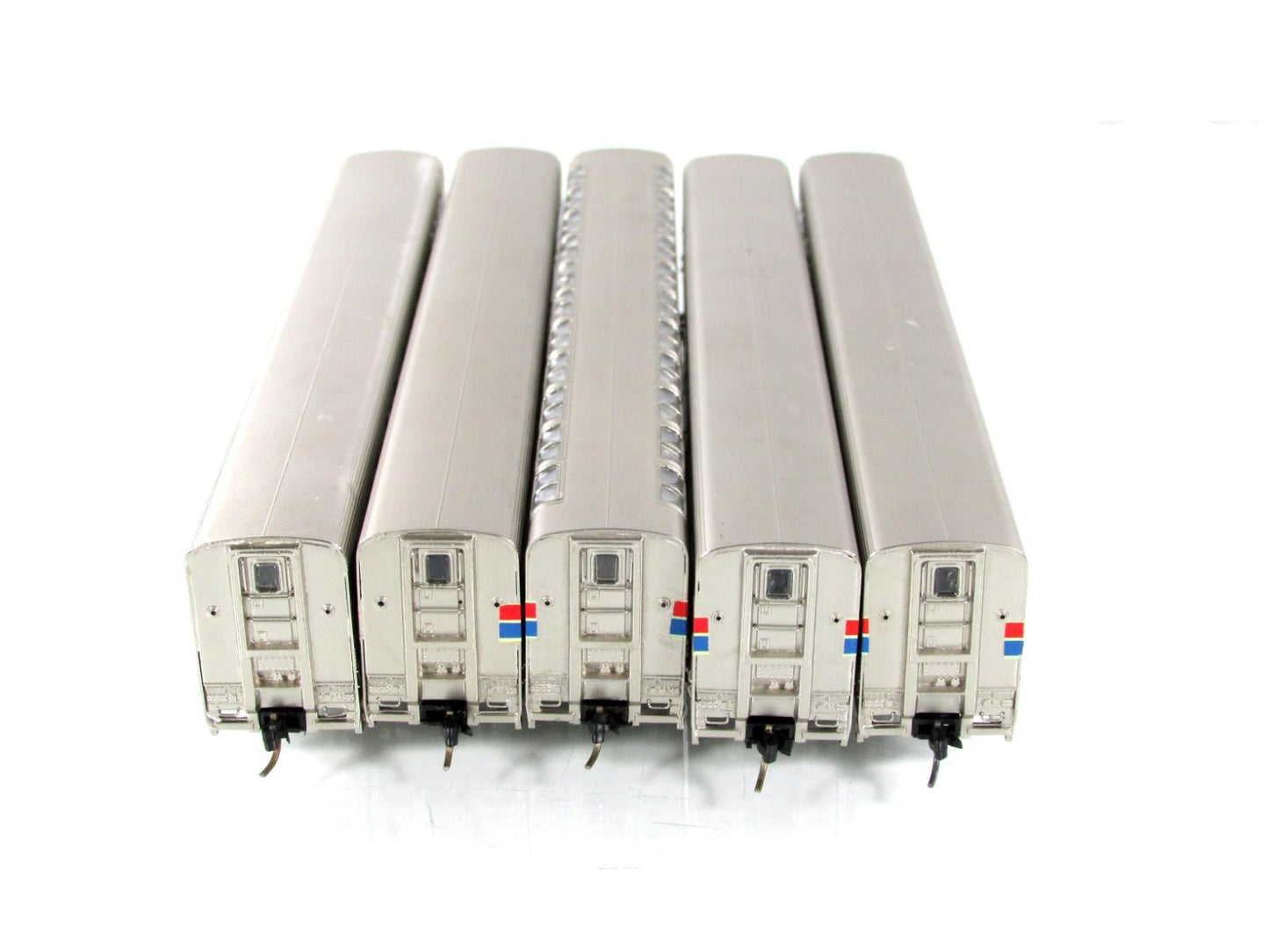 N Scale BRASS ***AMTRAK SUPERLINERS*** Bi-Level Passenger 5-Set --PFM, MTL Cplrs