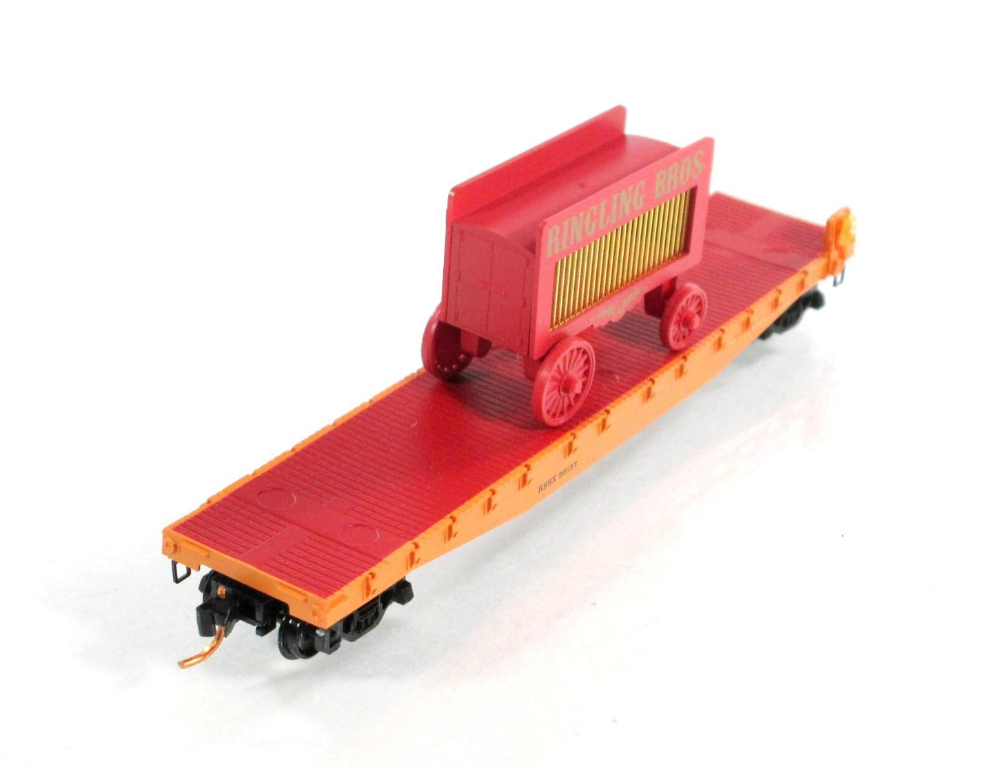N Scale **RINGLING Bros** Circus Wagon on Flat Car #20157 -Micro Trains 04500372