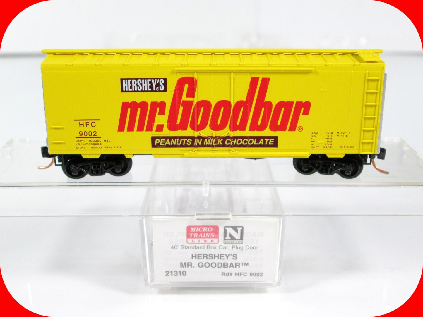 N Scale ***HERSHEY'S MR GOODBAR*** 40' Box Car, HFC 9002 ---- Micro Trains 21310