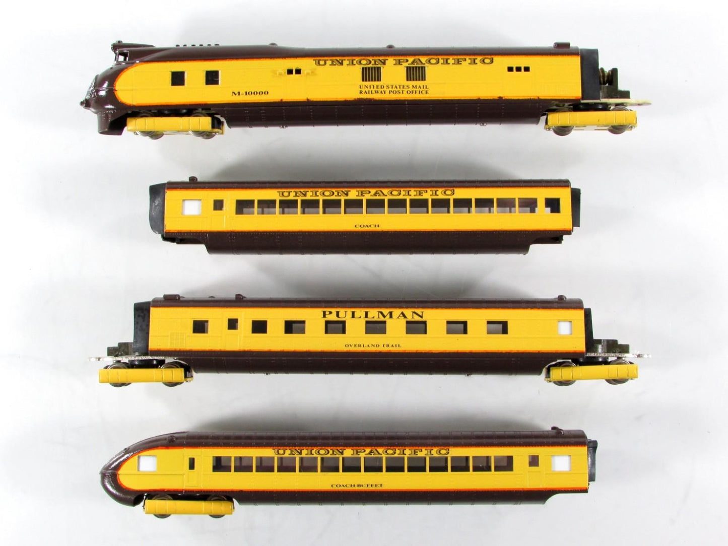 N Scale BRASS **UNION PACIFIC** M-10000 4-Unit Locomotive Passenger Set - Sunset