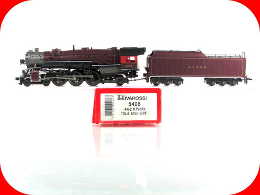 HO Scale ***CHICAGO & ALTON*** 4-6-2 H Pacific Steam Locomotive #5299 - IHC 5406