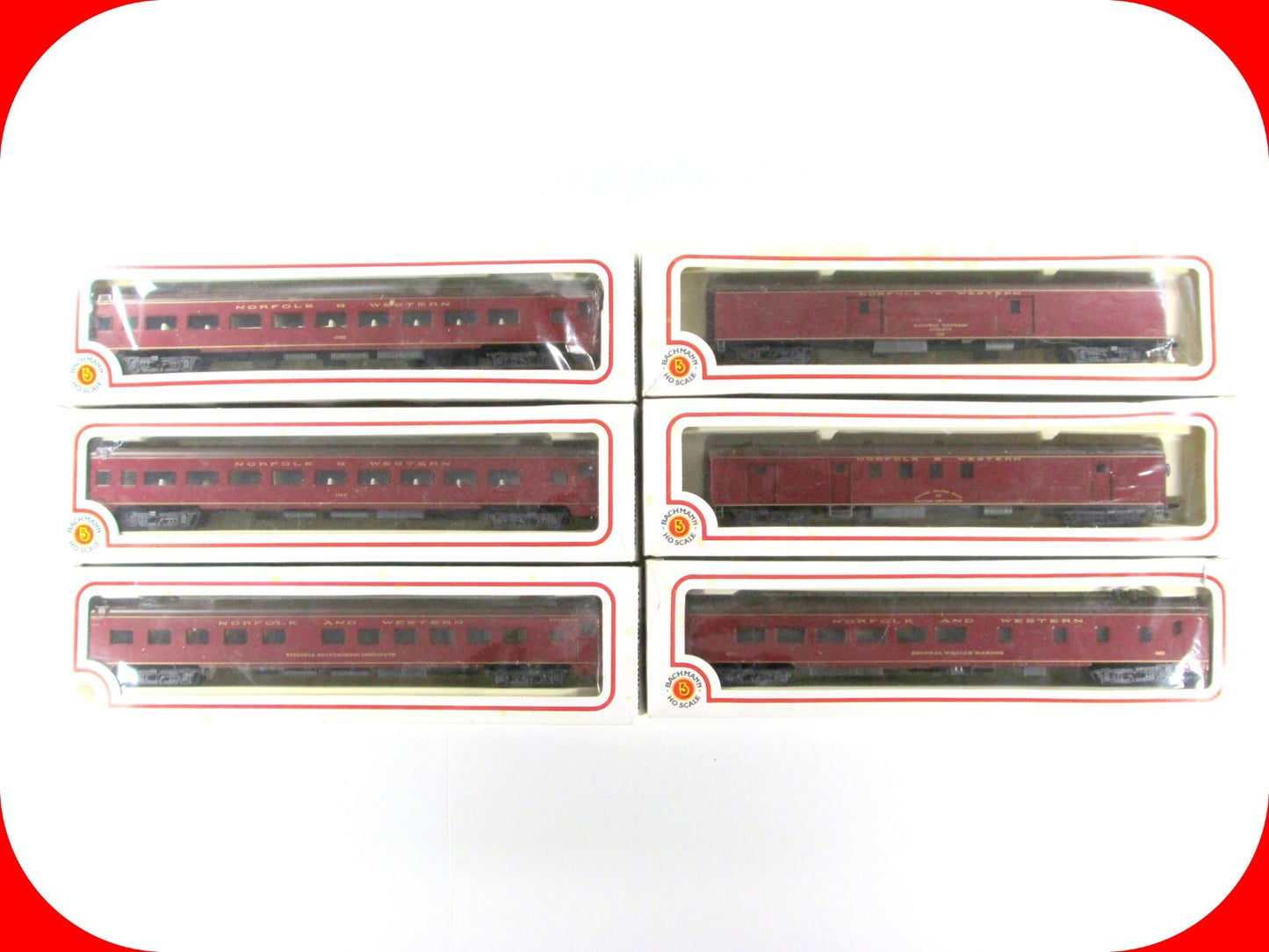 HO Scale NORFOLK & WESTERN **POWHATAN ARROW** Passenger  Set -- Bachmann 43-1291