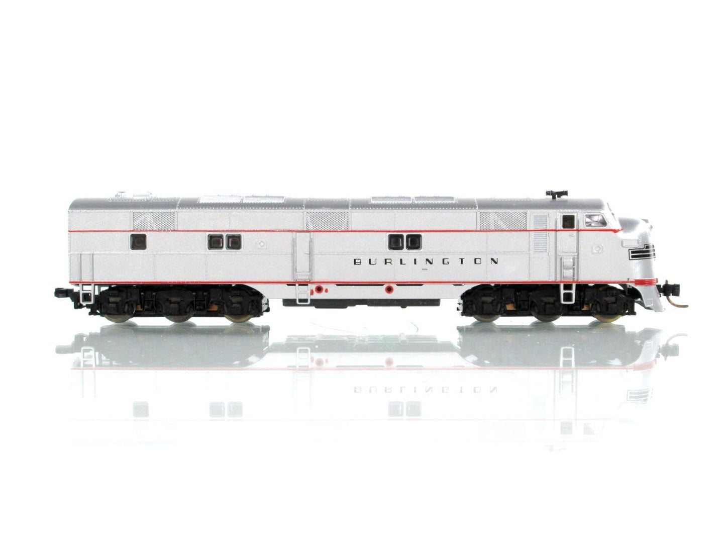 N Scale ***BURLINGTON** E7A Locomotive - Life-Like, Knuckle Cplrs (Swapped Case)