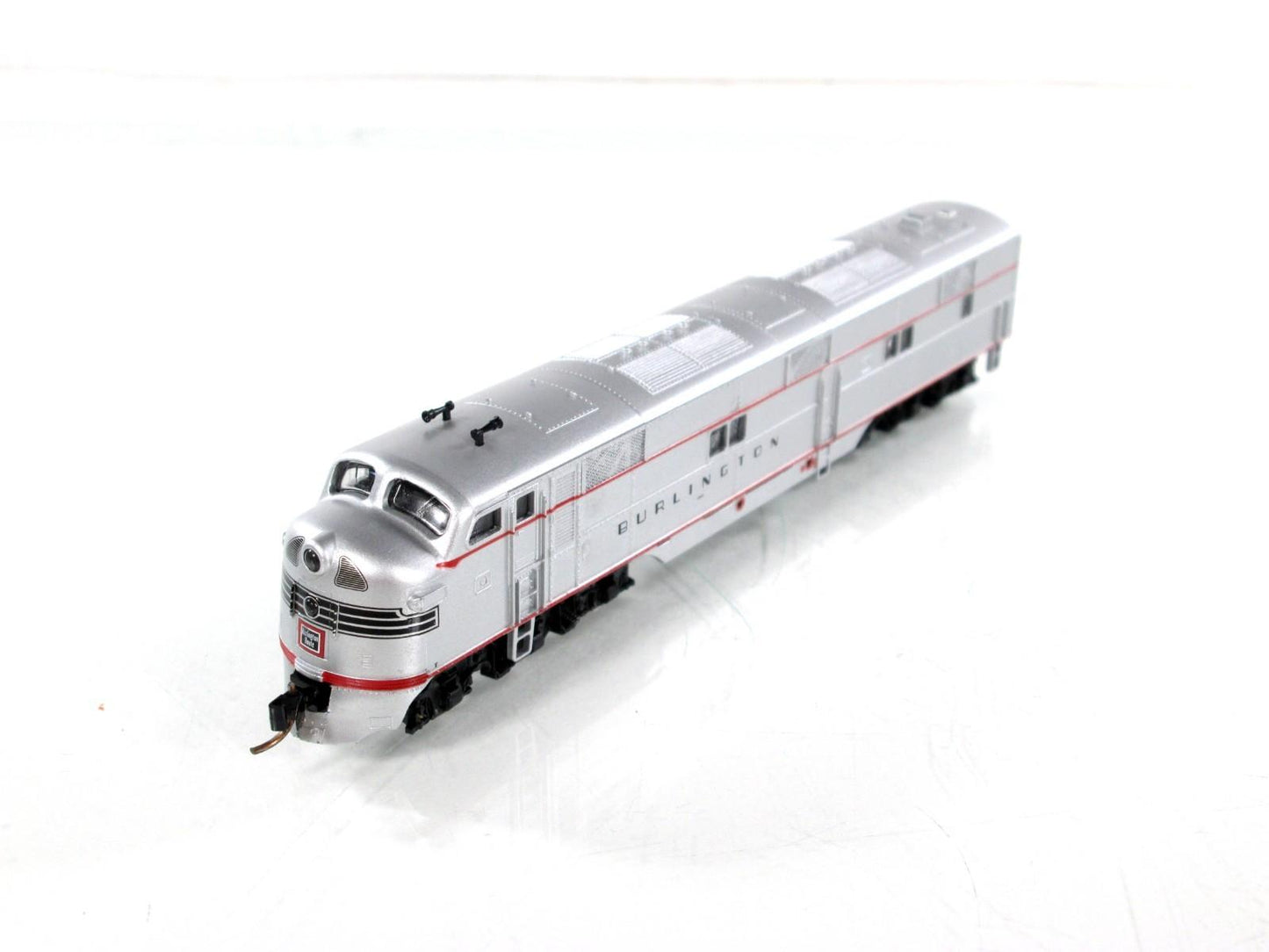 N Scale ***BURLINGTON** E7A Locomotive - Life-Like, Knuckle Cplrs (Swapped Case)