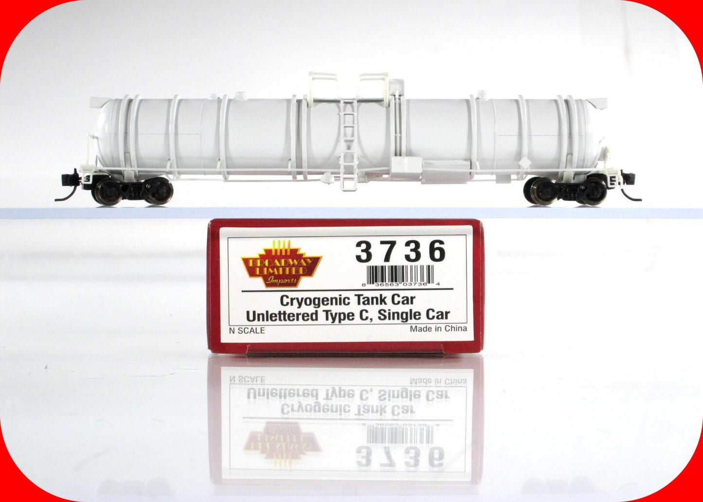 N Scale ****CRYOGENIC**** Tank Car - Broadway Limited 3736 - *Excellent Details!