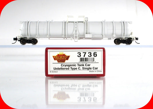 N Scale ****CRYOGENIC**** Tank Car - Broadway Limited 3736 - *Excellent Details!