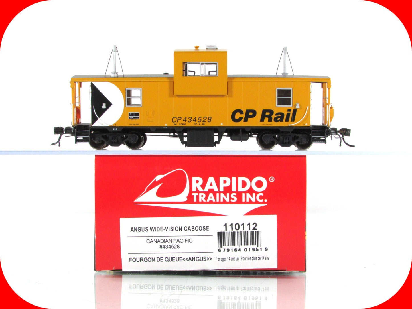 HO Scale **CANADIAN PACIFIC** Wide-Vision Caboose #434528 -Rapido 110112 *Lights