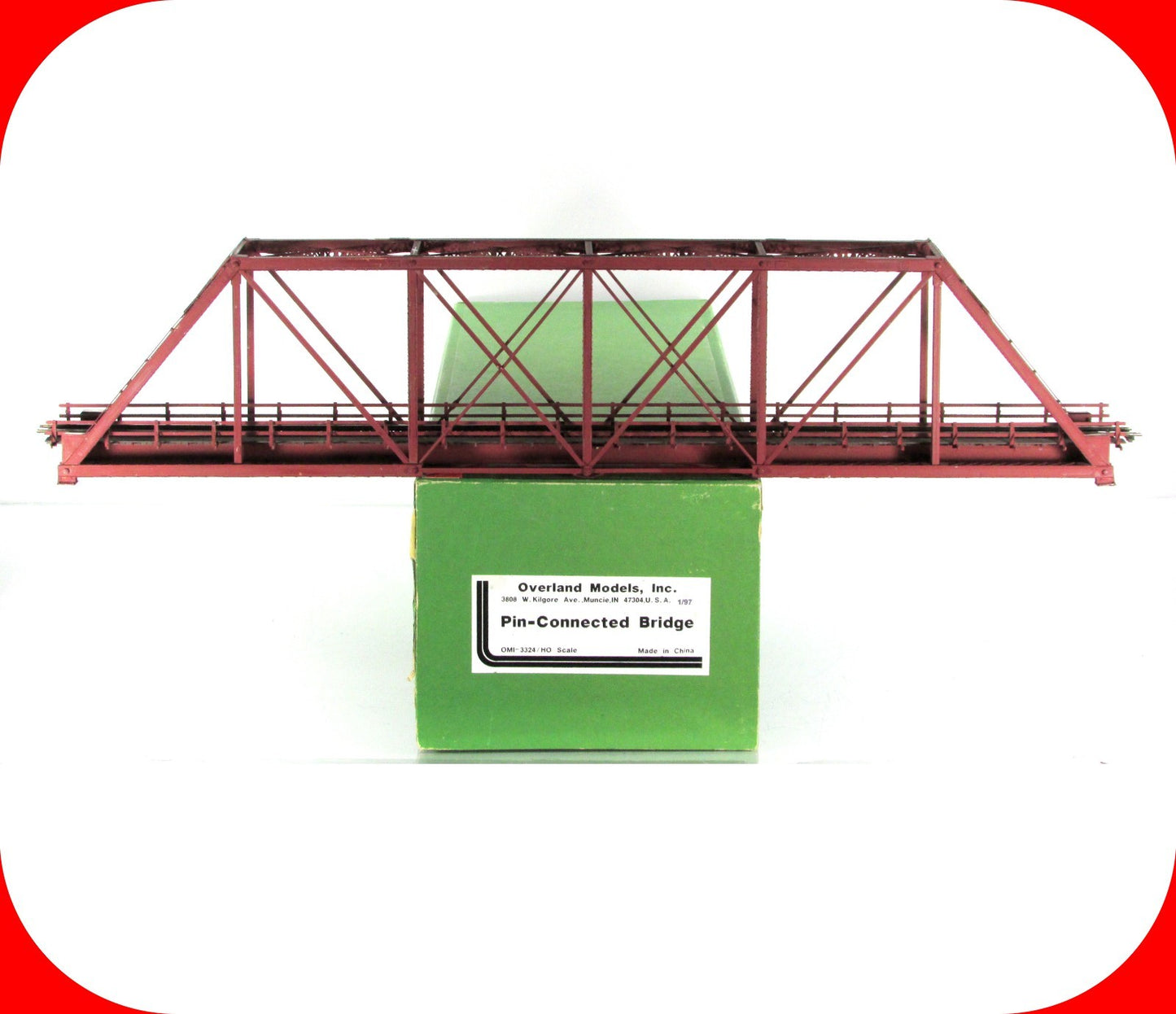 HO Scale BRASS Pin Connected Truss Bridge (Length 22.5" / 145') - Overland 3324