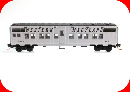 N Scale **WESTERN MARYLAND** 50' Troop Sleeper Car #3021 --Micro Trains 11600050