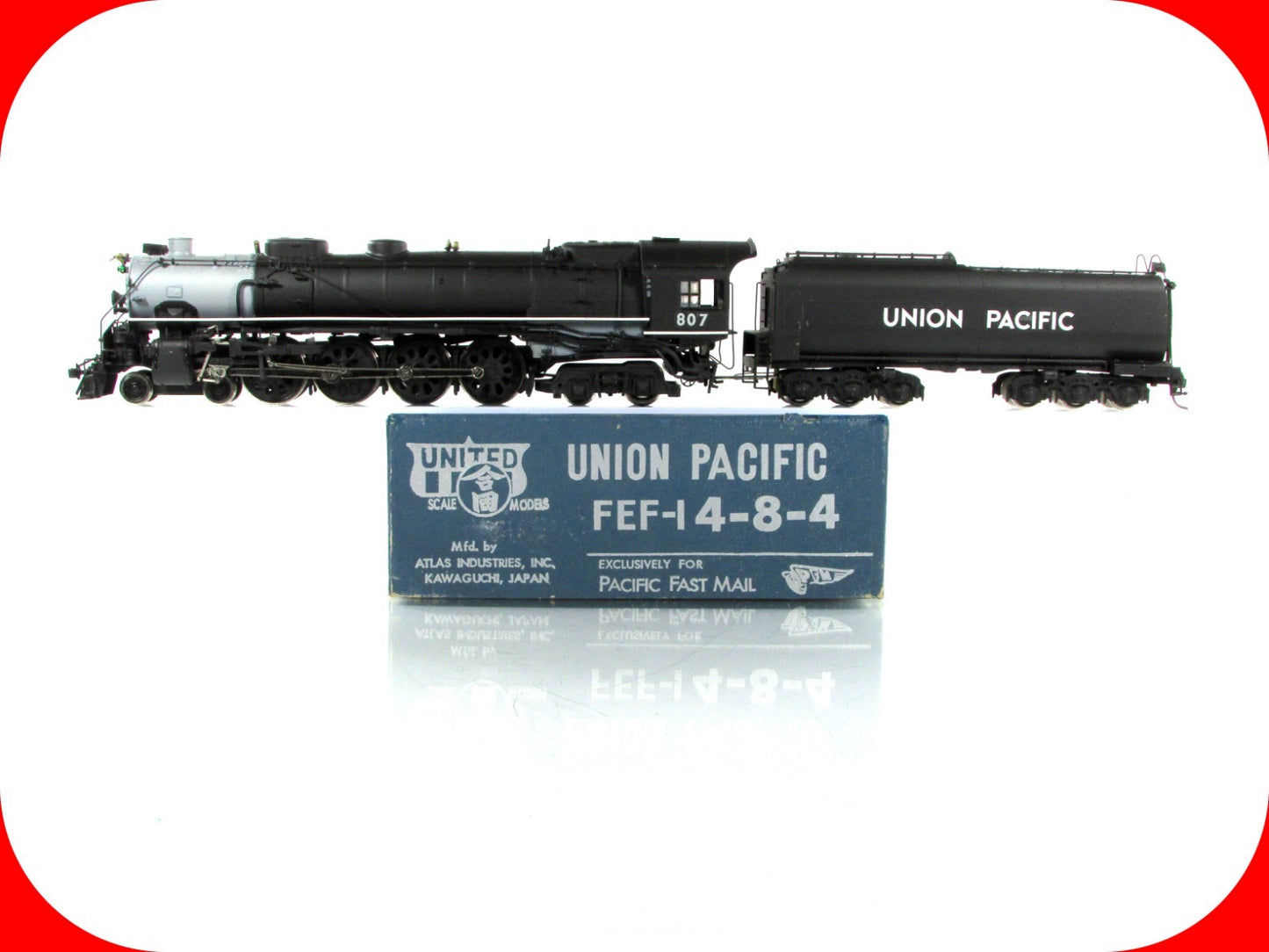 HO Scale BRASS **UNION PACIFIC** FEF-1 4-8-4 Steam Locomotive #807 - United, PFM