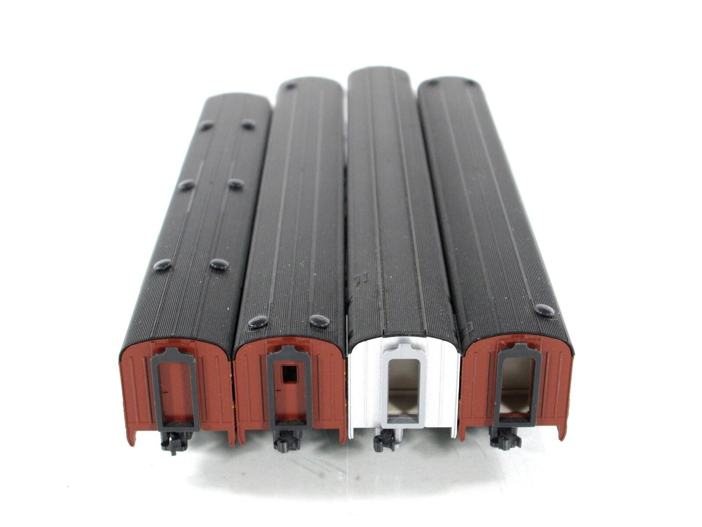 N Scale ***PENNSYLVANIA*** Corrugated Passenger Car 4-Pack Set C,  Kato 106-1701