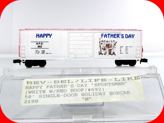 N Scale ***HAPPY FATHER'S DAY*** 50' *Sportsmen* Box Car -- Bev-Bel 2199 **RARE*