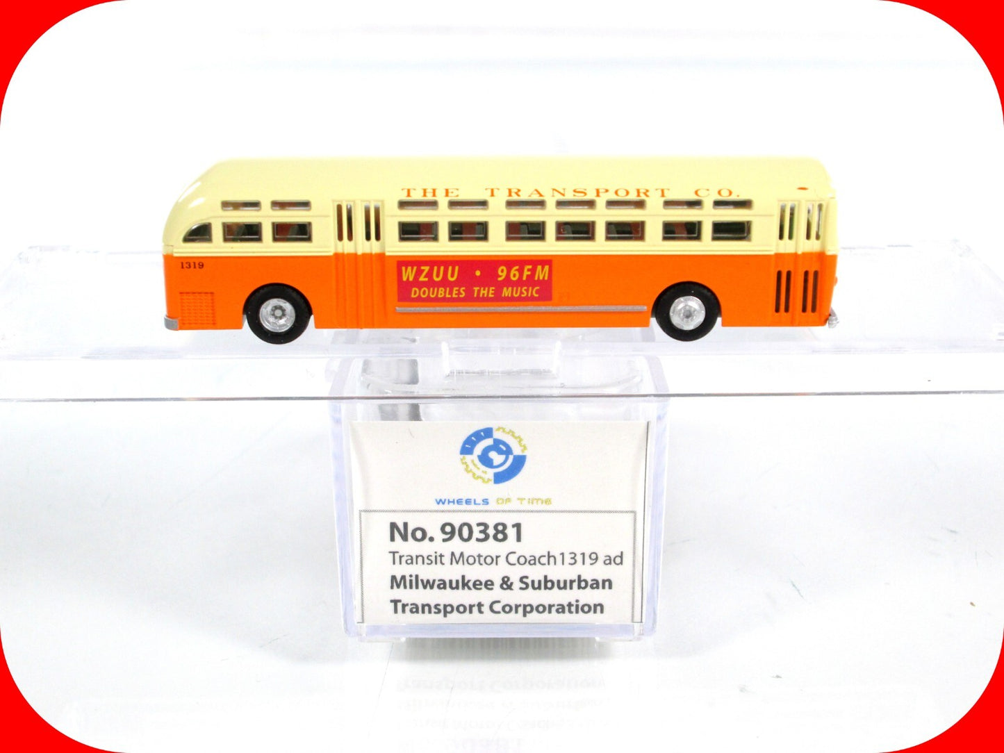 N Scale **MILWAUKEE & SUBURBAN** Transit Coach #1319 w/ Ad -WHEELS of TIME 90381