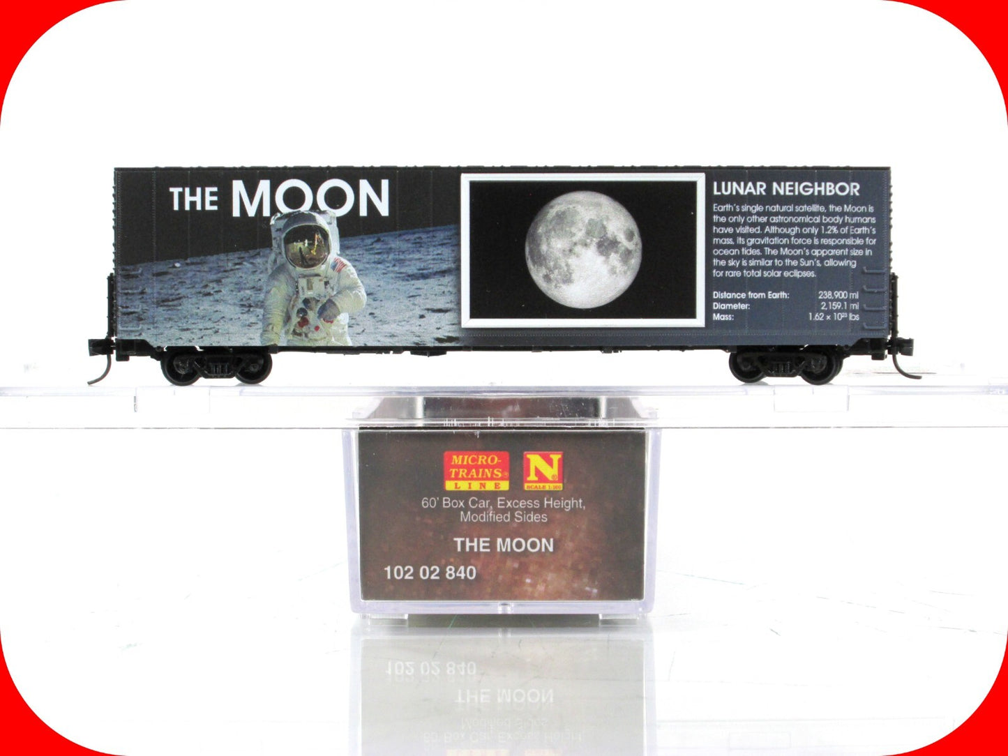 N Scale **The Moon** Solar System Planet Series Box Car -- Micro Trains 10202840