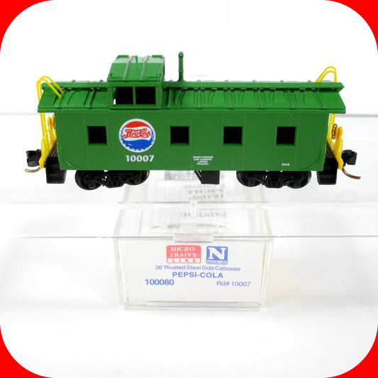 N Scale ***PEPSI-COLA*** 36 Steel Cupola Caboose #10007 - Micro Trains 100080