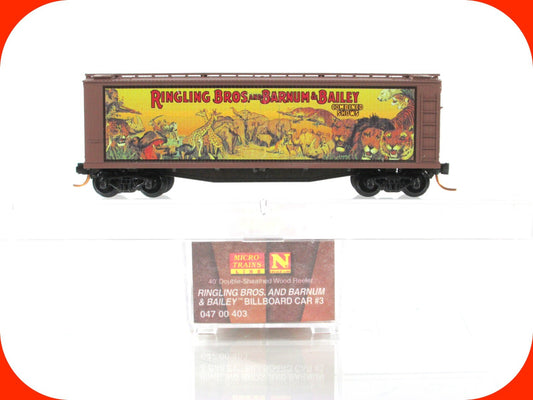 N Scale ***RINGLING CIRCUS*** Billboard Car #3 Box Car --- Micro Trains 04700403