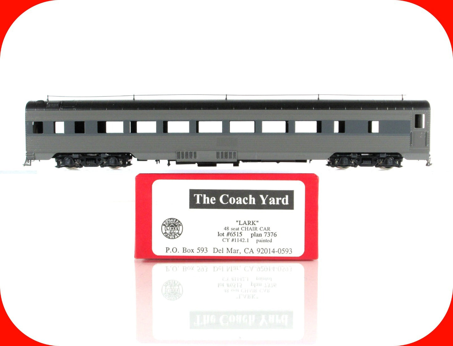HO Scale BRASS **SOUTHERN PACIFIC LARK** 48 Seat Chair Car - The COACH YARD