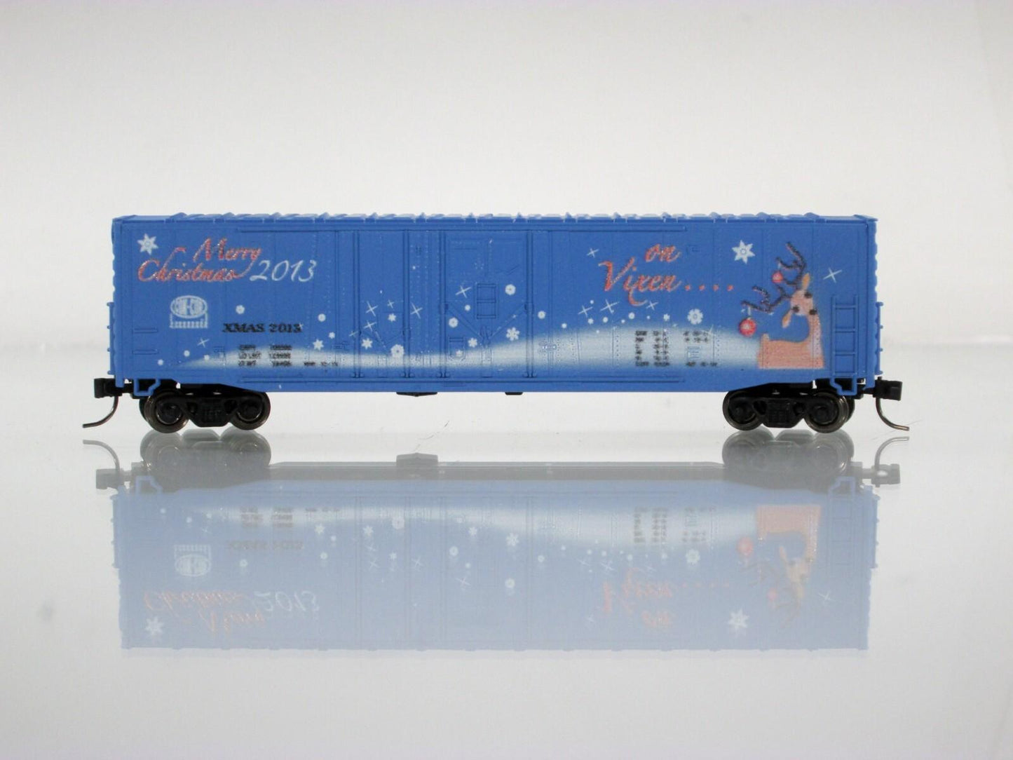 N Scale ***On VIXEN*** Reindeer Christmas Box Car 2013 -- Con-Cor 02013N ***RARE