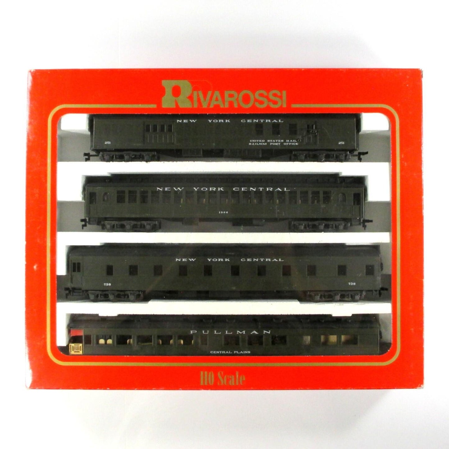 HO Scale NEW YORK CENTRAL 1920s Passenger 4-Car Set B, Interiors, Rivarossi 6925