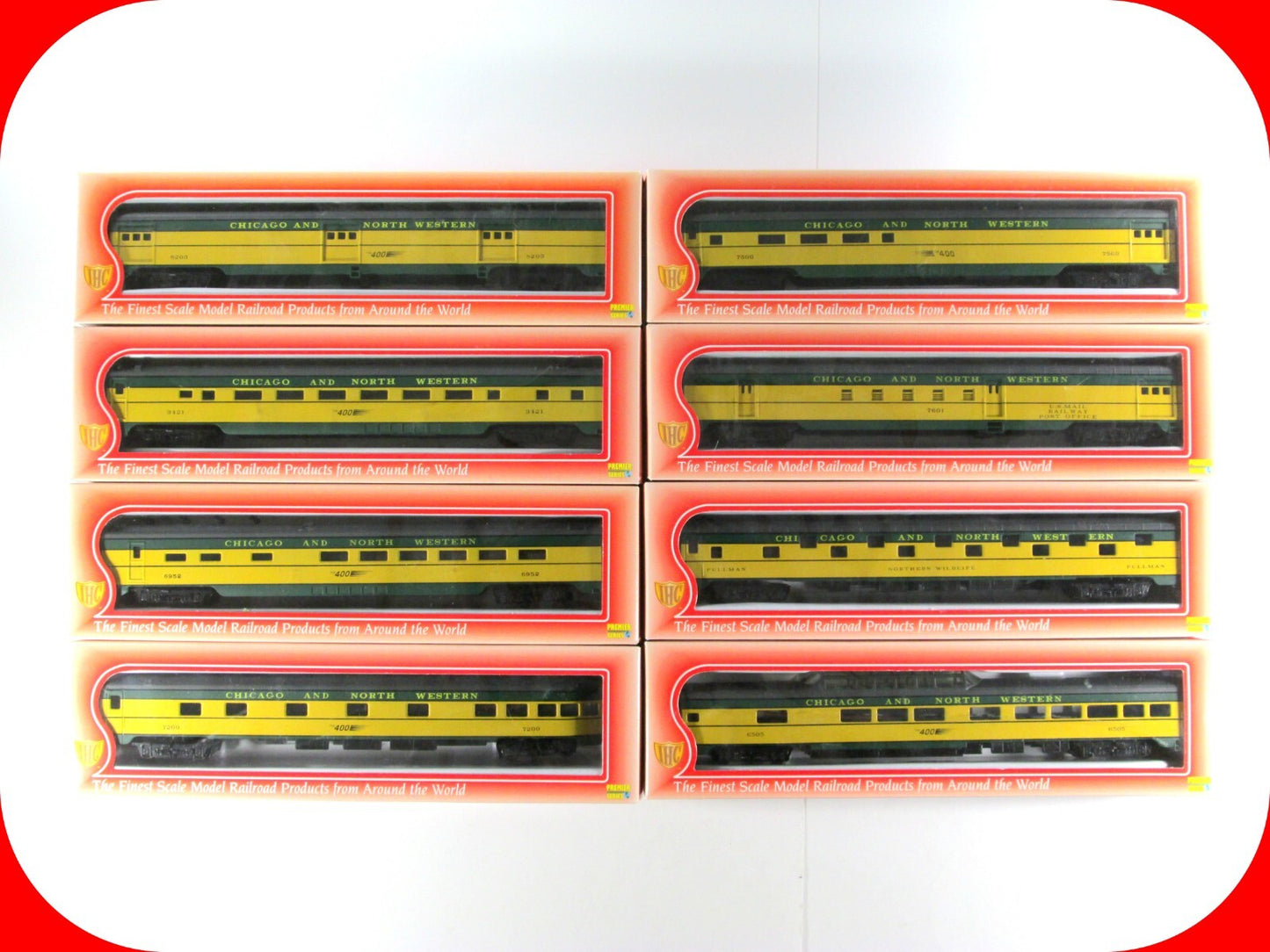 HO Scale CHICAGO NORTH WESTERN **The 400** Passenger Car 8-Pack Set -- IHC 48048